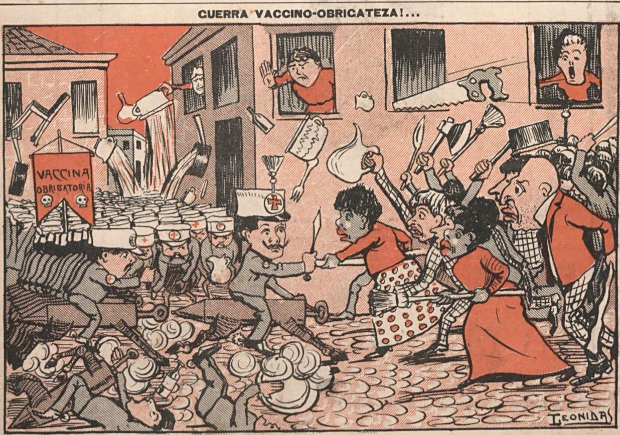 A_Revolta_da_Vacina_em_charge_de_Leonidas_Freire,_publicada_na_revista_O_Malho,_em_1904
